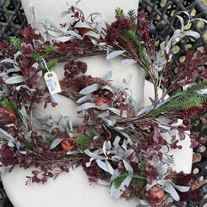 Frontgate Burgundy Pomegranate Garland - NWT